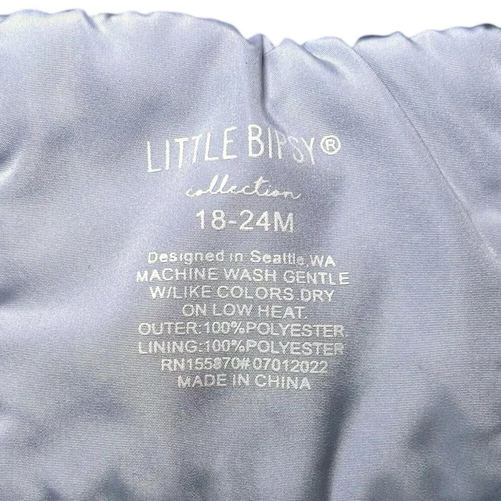 Little Bipsy Ice Gray Sherpa Lined puffer vest Outerwear Toddler 18 to 24 months - Picture 6 of 7